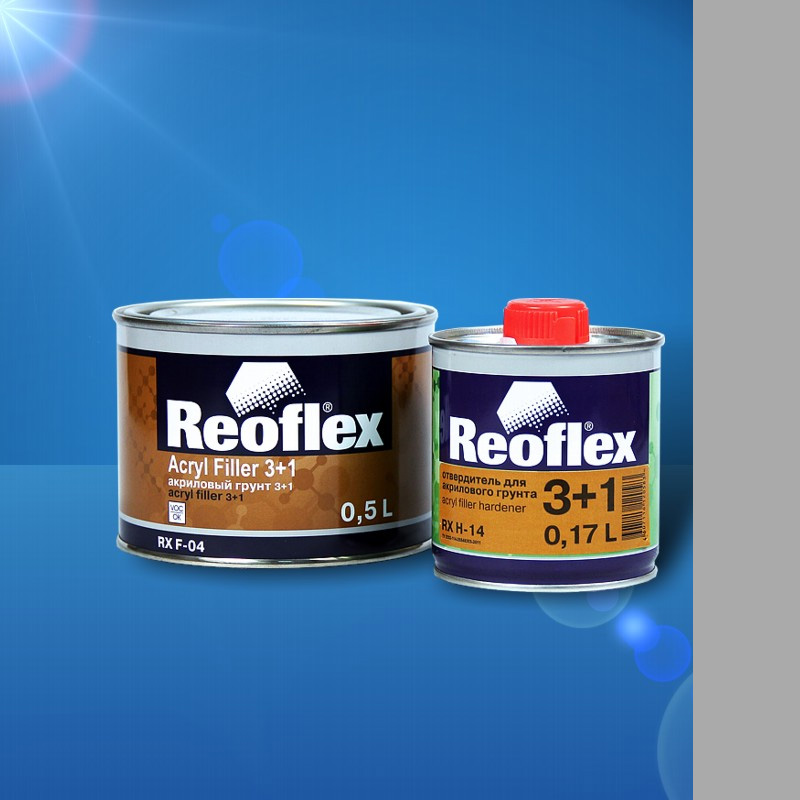 Акриловый грунт. Reoflex акриловый грунт 3+1 Acryl Filler 3+1 RX F-04. Грунт Reoflex 2к (4+1) (Acryl Filler) красный (0,8л+0,2л). Грунт акрил реофлекс 3=1. Грунт Reoflex эпоксидный 1+1.