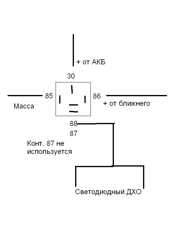 Пятиконтактное реле схема