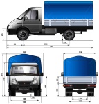 Автомобили ГАЗель ГАЗ-3302 и ГАЗ-2705, устройство, габаритные размеры, характеристики, модернизация, устанавливаемые двигатели, трансмиссия и подвеска