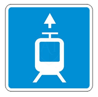 Знак Трамвайная полоса