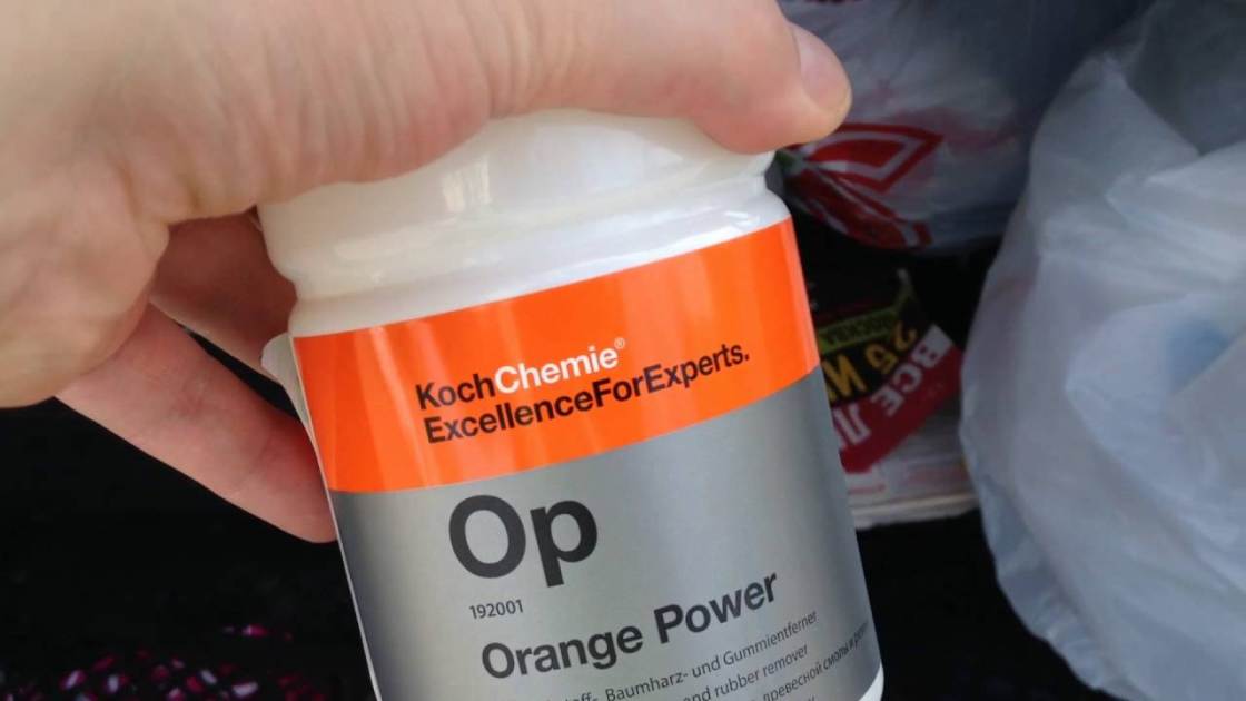 На фото Orange Power – моющее средство производства KochChemie.