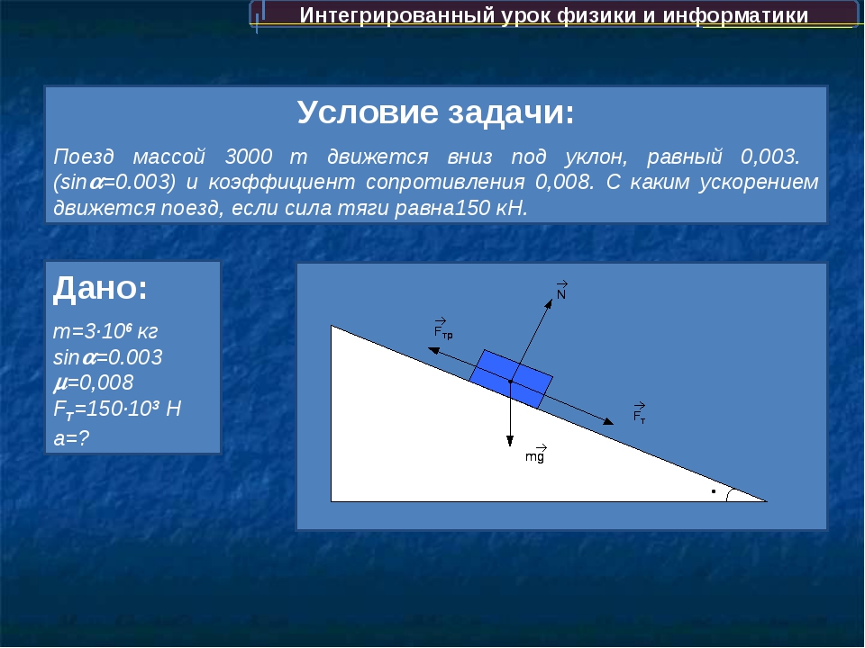 Угол наклона равен. Двигаться под уклон. Поезд массой 3000 т движется вниз под уклон. Поезд массой 3000 т движется вниз под уклон равный 0.003 коэффициент 0.008. Вниз под уклон.