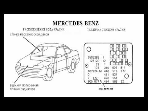 Расположение кодов красок на автомобилях