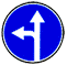 Движение прямо или налево - дорожный знак 4.1.5