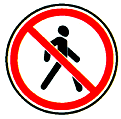 3.10 «Движение пешеходов запрещено»