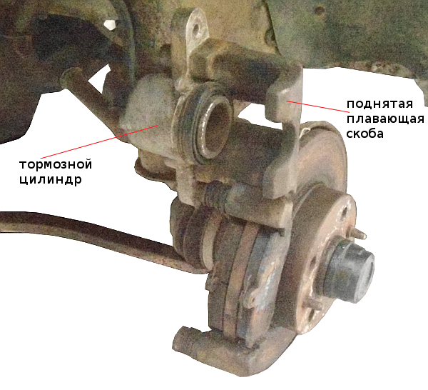 поднята плавающая скоба