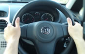 Holding the steering wheel 9:15