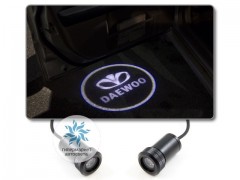 Подсветка дверей автомобиля: проекция логотипа Daewoo