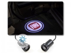 Подсветка дверей автомобиля: проекция логотипа Fiat