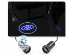 Подсветка дверей автомобиля: проекция логотипа Ford
