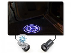 Подсветка дверей автомобиля: проекция логотипа Mercedes (вариант 2)