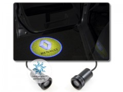 Подсветка дверей автомобиля: проекция логотипа Renault